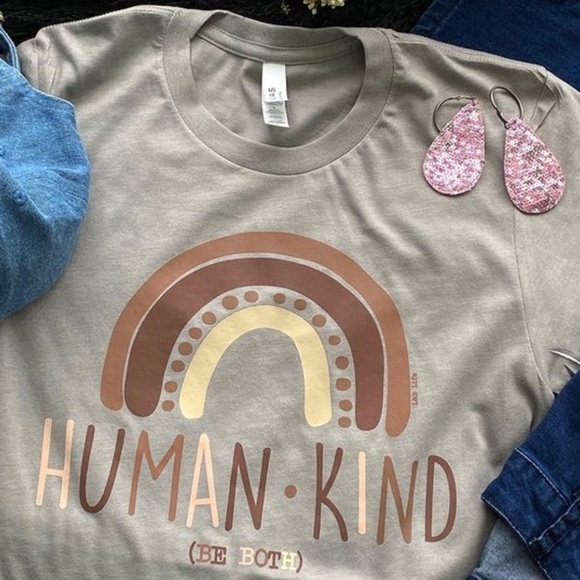 Rainbow Human Kind  Graphic tee - Cream - Picture 2 of 2
